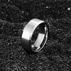 Tungsten Silver Grey Beveled Ring