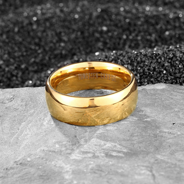 Tungsten Gold D-Shaped  Ring