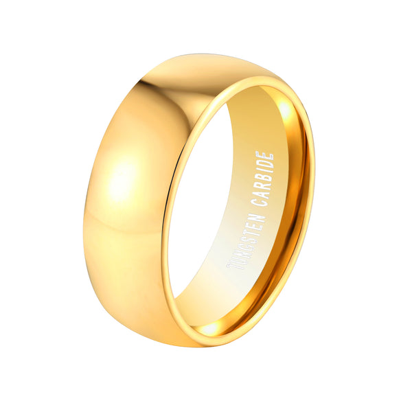 Tungsten Gold D-Shaped  Ring