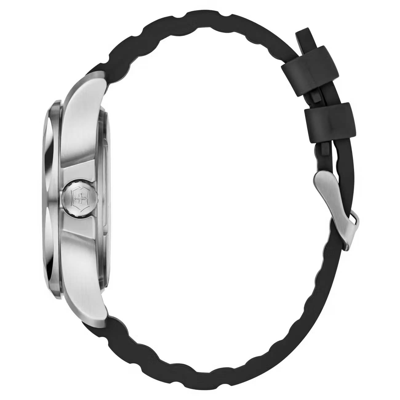Victorinox I.N.O.X. 43mm Black Dial Rubber Strap Watch VIC241682.1