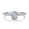 4 Claw 1ct Oval Moissanite Ring – M91B