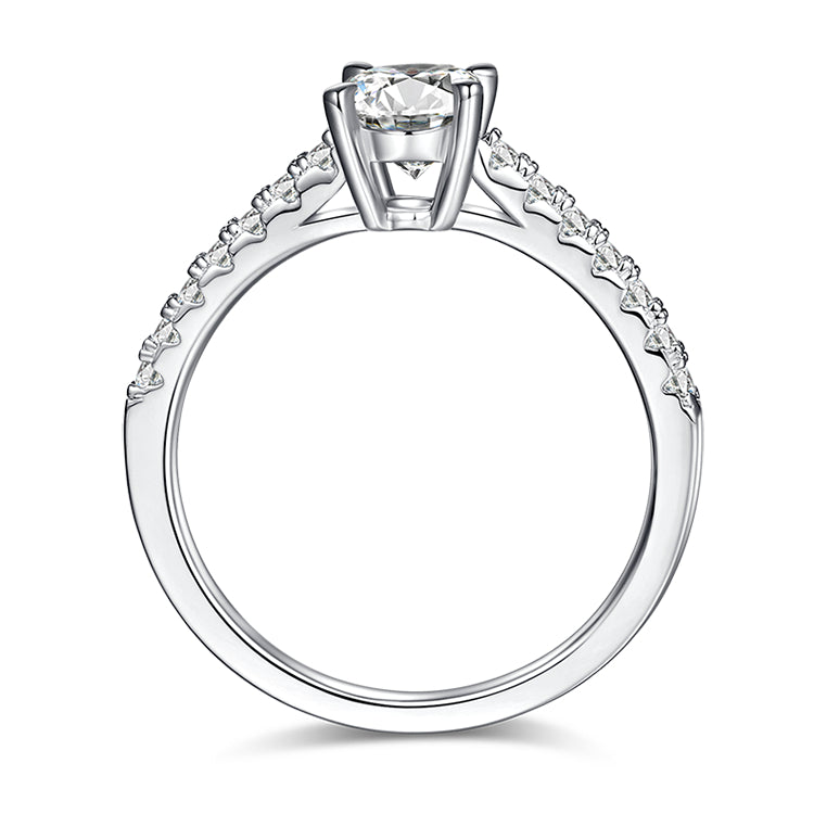 4 Claw 1ct Oval Moissanite Ring – M91B