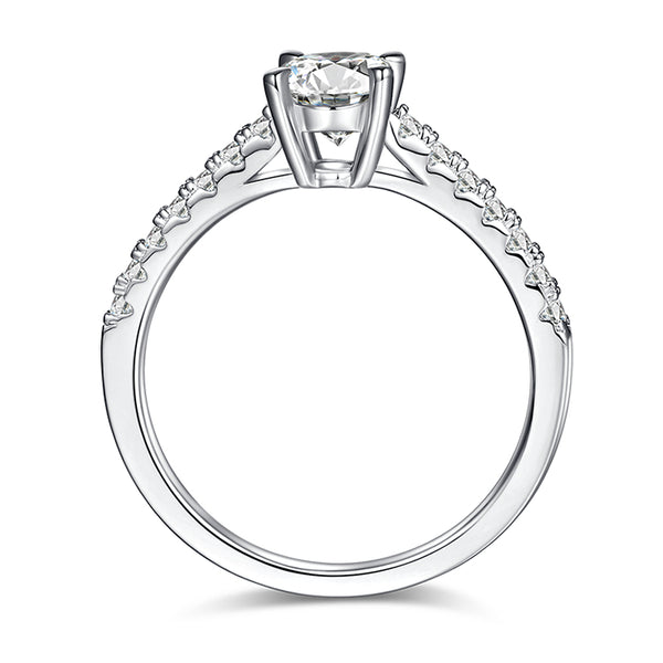 4 Claw 1ct Oval Moissanite Ring – M91B