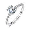 4 Claw 1ct Oval Moissanite Ring – M91B