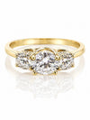 9ct Yellow Gold 1.05ct Round Lab Grown Diamond Three Stone Engagement Ring (LR25) - Cassim & Co South Africa