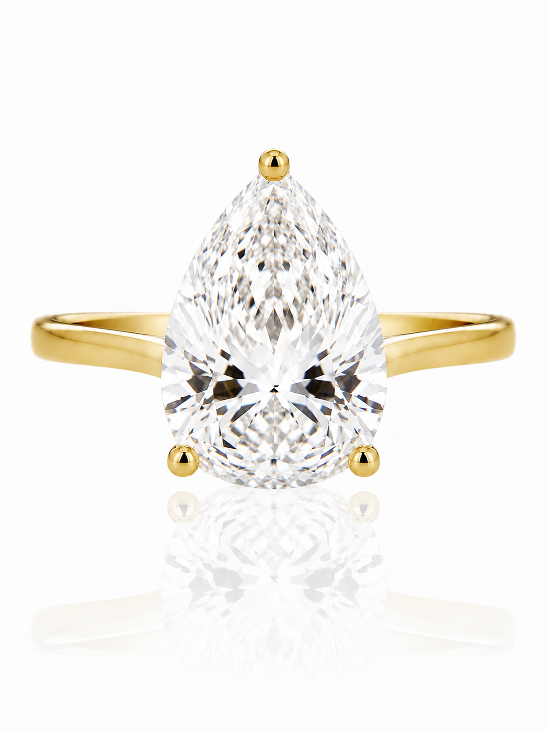 9ct Gold 2ct Pear Shape Lab Grown Diamond Ring