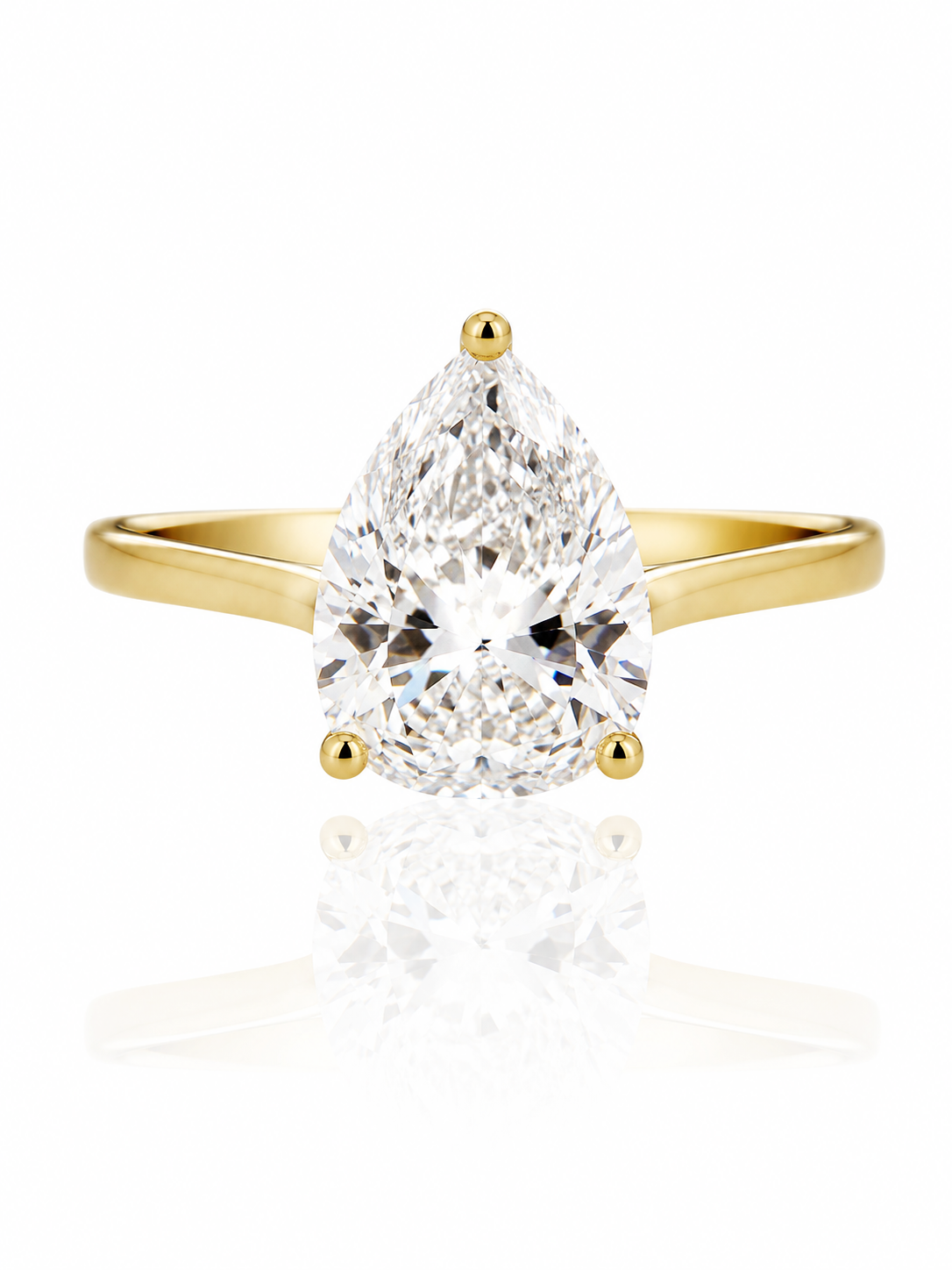 9ct Gold 1.5ct Pear Shape Lab Grown Diamond Ring