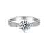 1ct 6 Claw Pavé Moissanite Ring – M06A - Cassim & Co South Africa