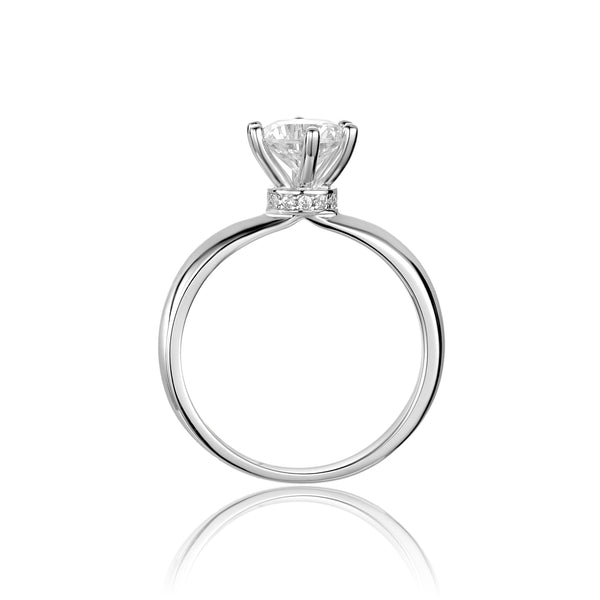 6 Claw 1ct Round Moissanite Ring – M09A - Cassim & Co South Africa