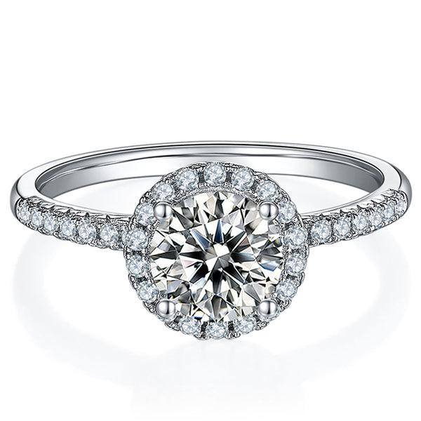 1ct Round Solitaire Moissanite Ring