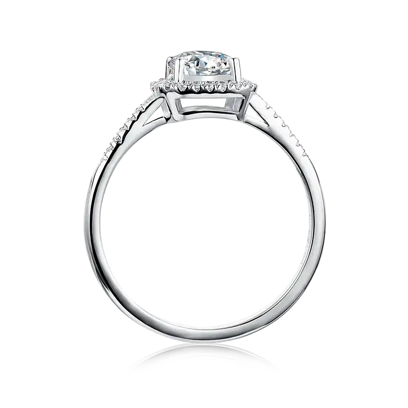 1ct Square Pavé Moissanite Ring – MO40 - Cassim & Co South Africa