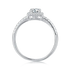 Square Halo 0.50ct Moissanite Ring – M17B - Cassim & Co South Africa