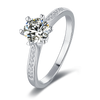 6 Claw 1ct Pave Dress Moissanite Ring