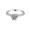 6 Claw 1ct Pave Dress Moissanite Ring