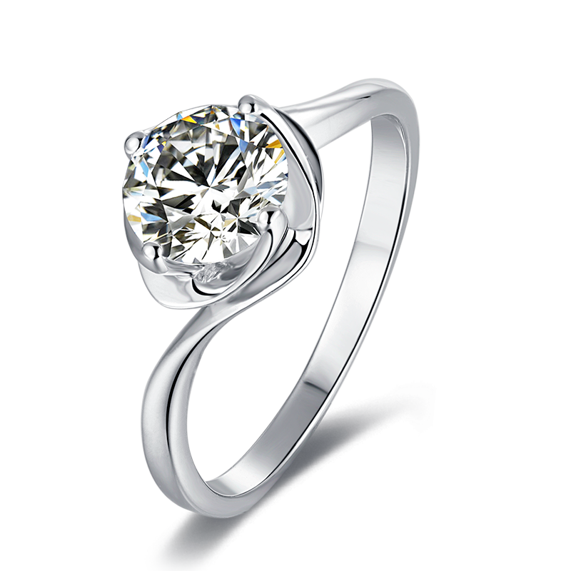 4 Claw 1ct Round Dress Moissanite Ring