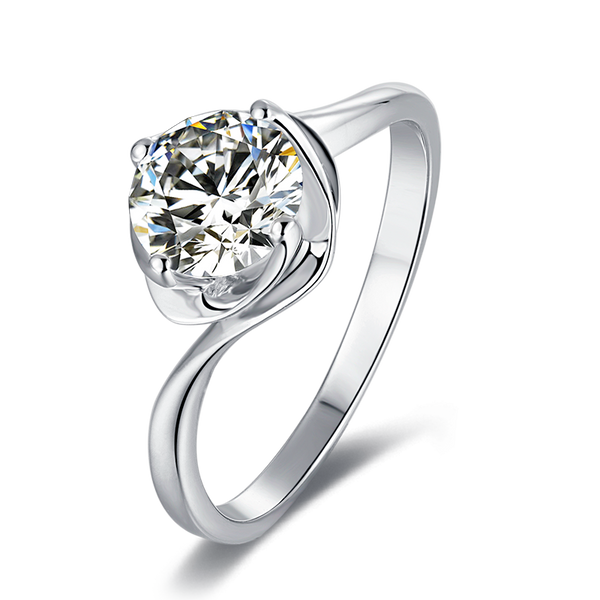 4 Claw 1ct Round Dress Moissanite Ring