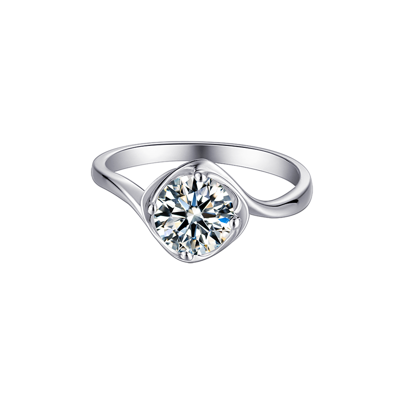 4 Claw 1ct Round Dress Moissanite Ring
