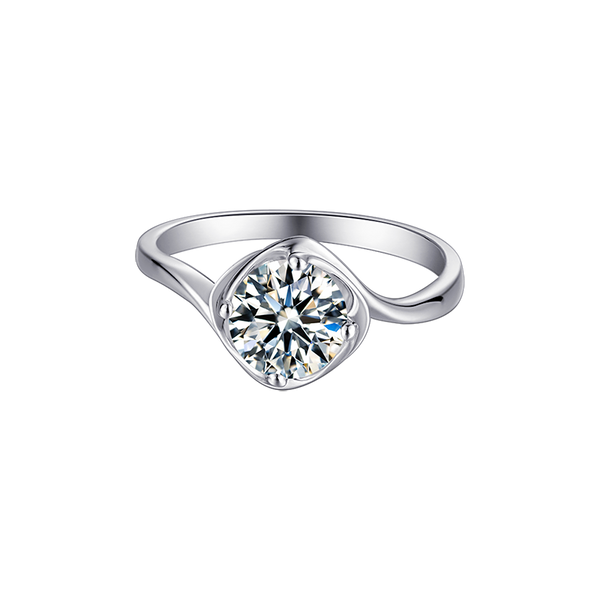 4 Claw 1ct Round Dress Moissanite Ring
