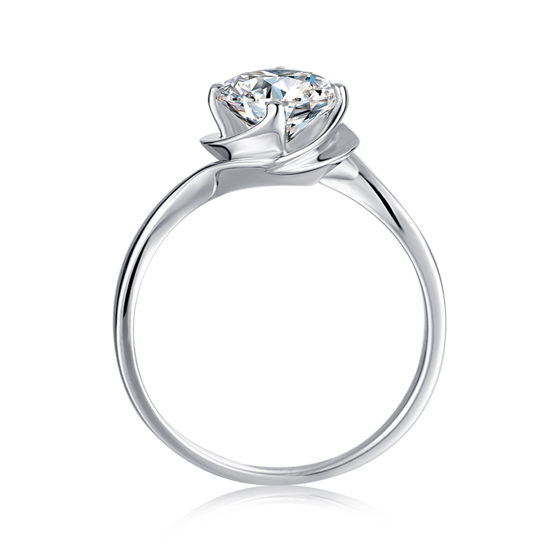 4 Claw 1ct Round Dress Moissanite Ring