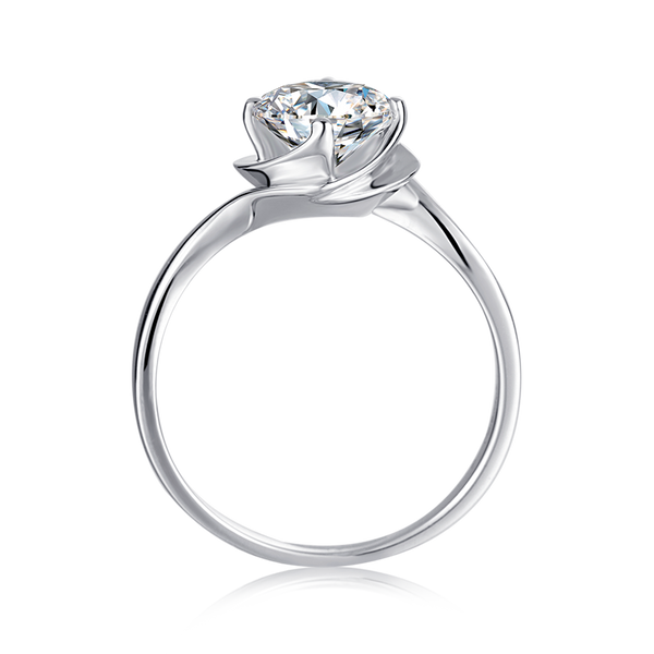 4 Claw 1ct Round Dress Moissanite Ring