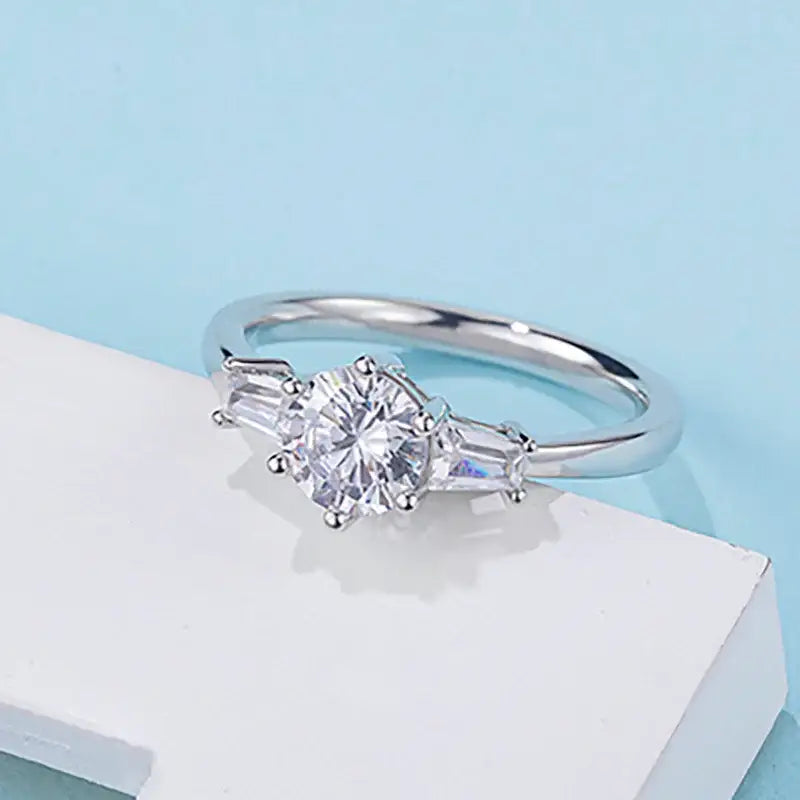 6 Claw Baguette Moissanite Ring – MO44 - Cassim & Co South Africa