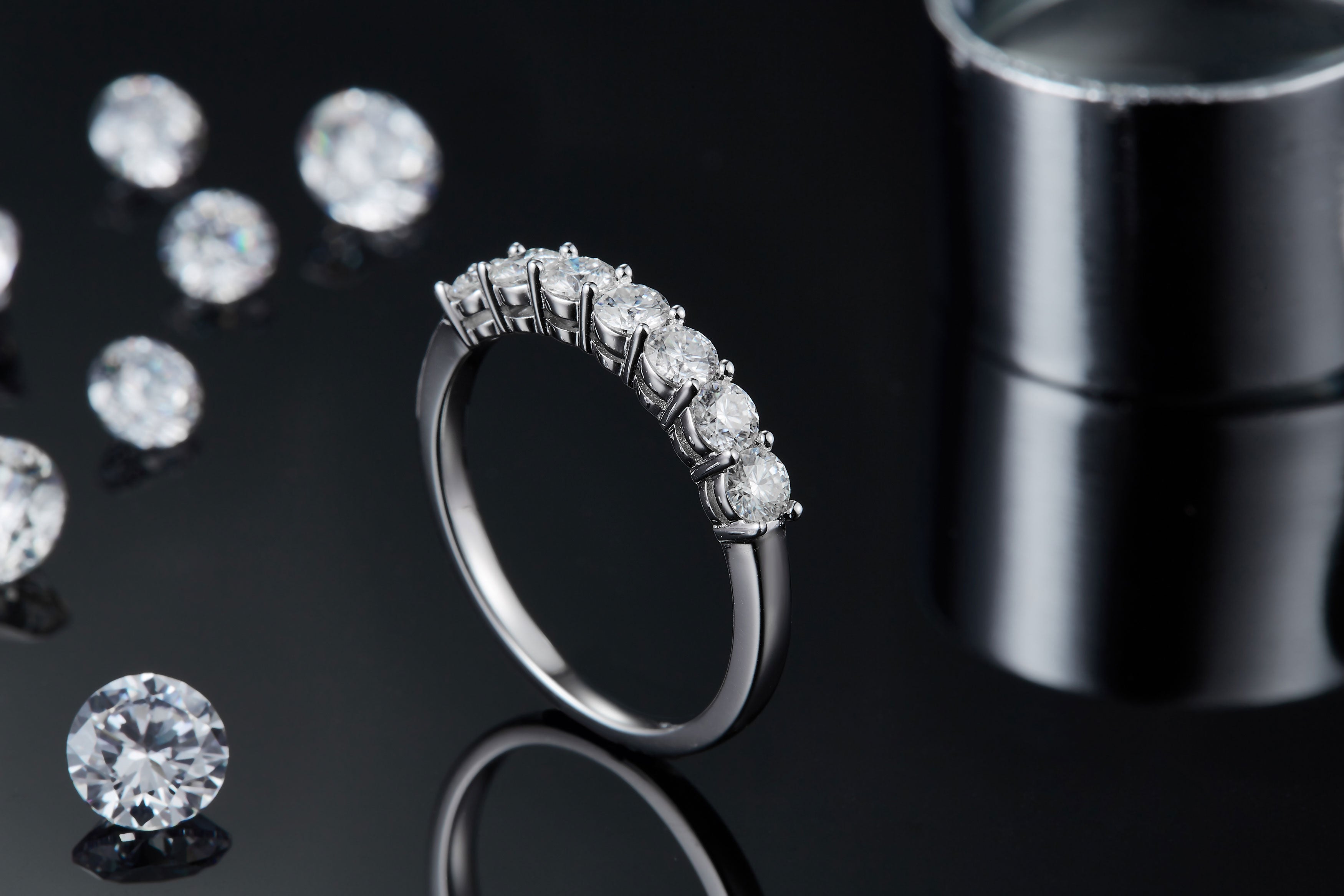 Eternity Moissanite Ring – M37B - Cassim & Co South Africa