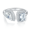 Baguette & Pear Moissanite Ring – M57A - Cassim & Co South Africa