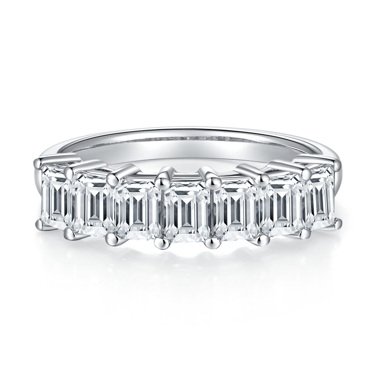Emerald Cut Eternity Moissanite Ring – M95D - Cassim & Co South Africa