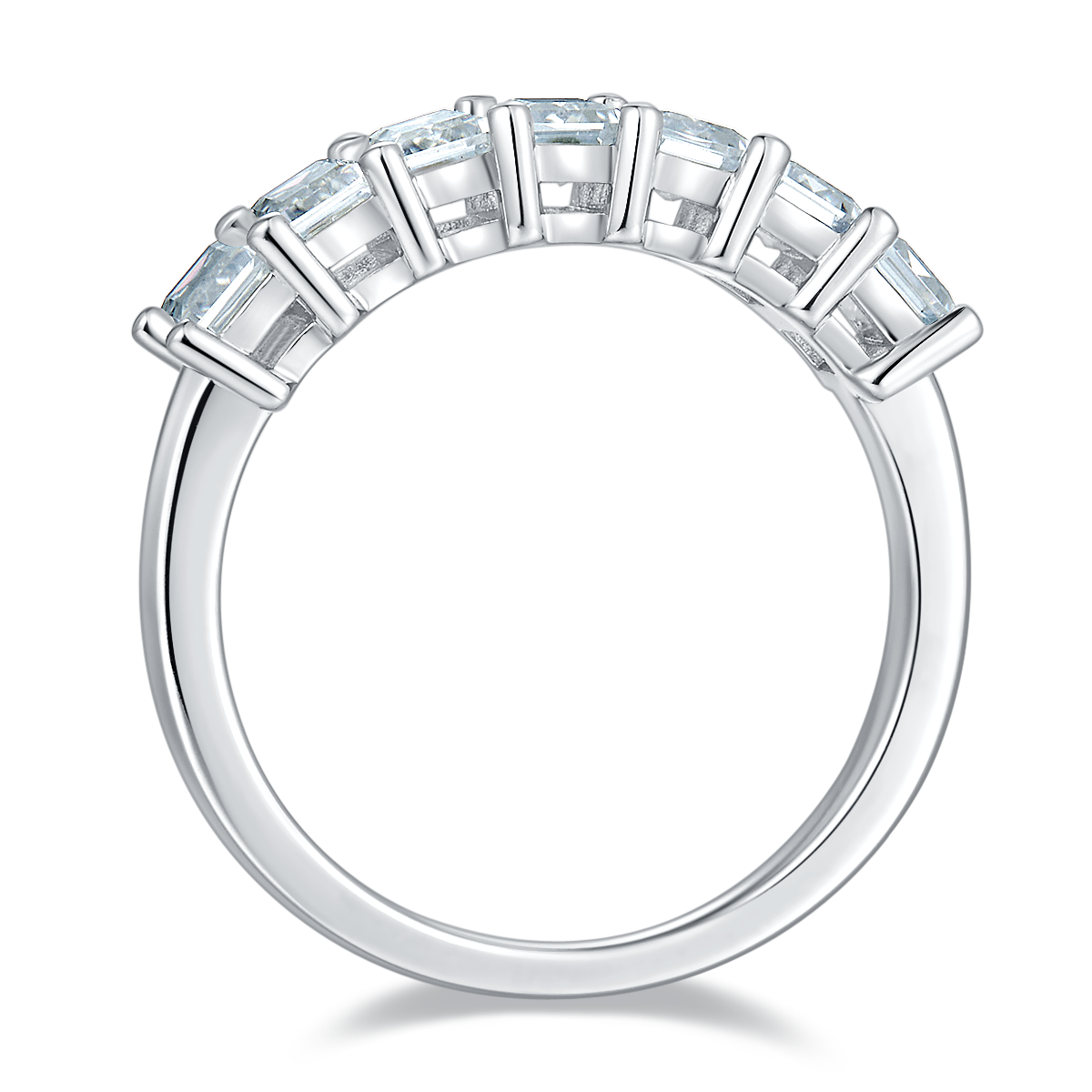 Emerald Cut Eternity Moissanite Ring – M95D - Cassim & Co South Africa