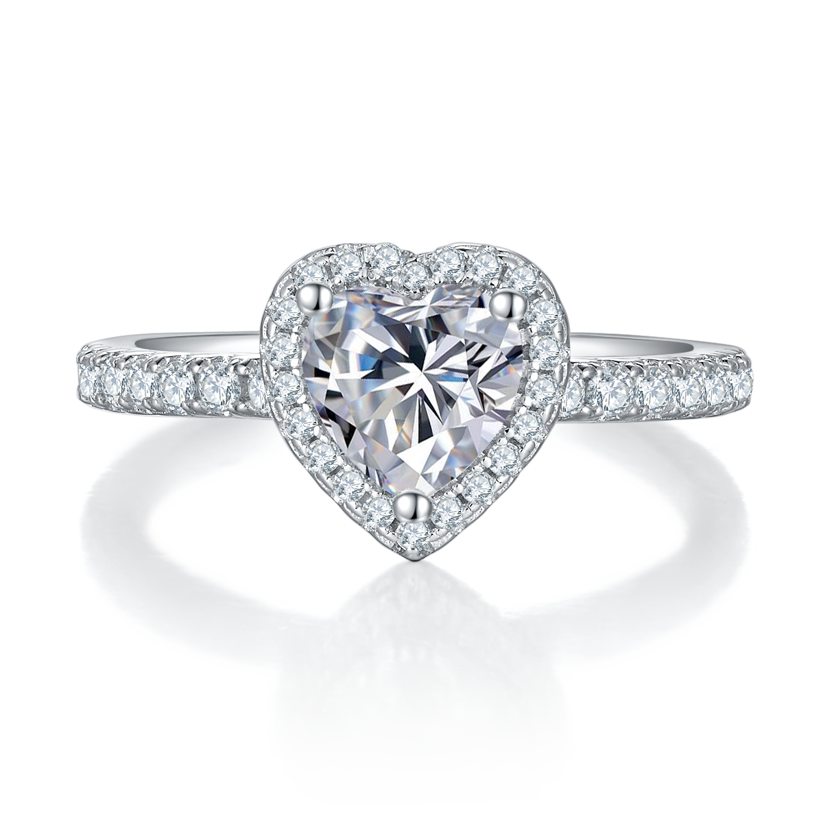 1ct Heart-Shaped Solitaire Moissanite Ring – M96C - Cassim & Co South Africa