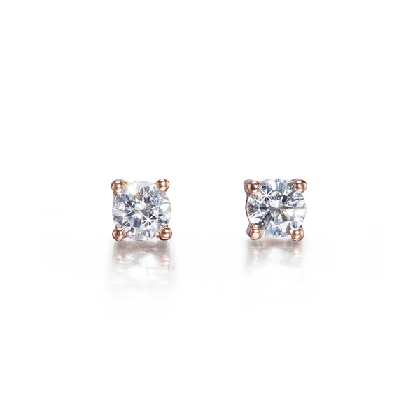 18ct Rose Gold 0.21ct Diamond Earrings - 2100362