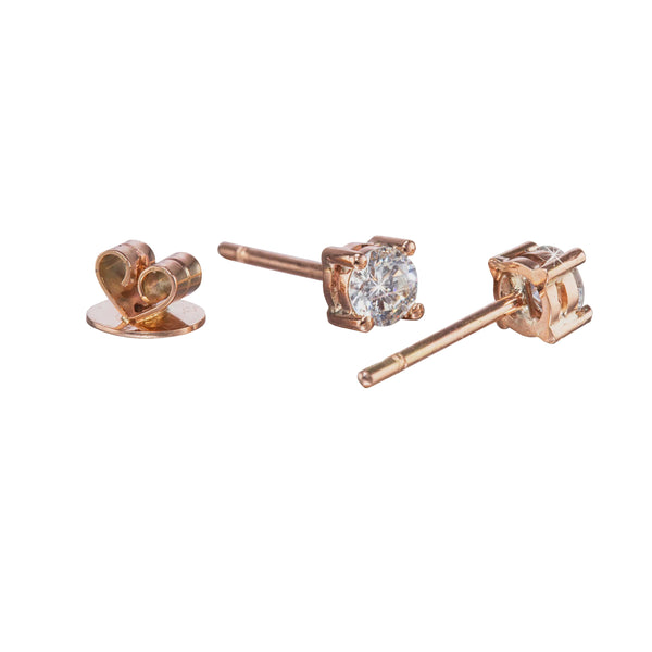18ct Rose Gold 0.21ct Diamond Earrings - 2100362