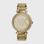 Michael Kors Parker MK5784 39mm gold-tone steel watch with crystal-set bezel and gold dial