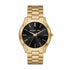 Michael Kors Slim Runway MK8621 44mm black sunray dial gold-tone steel bracelet watch