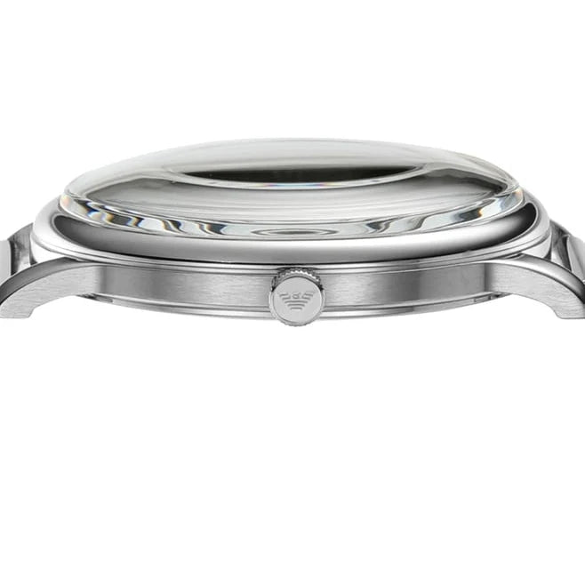 Emporio Armani Minimalist Quartz Blue Sunray Dial Stainless Steel Mesh Watch 42mm (AR11571)