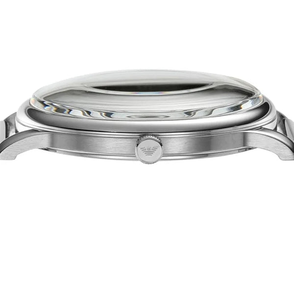Emporio Armani Minimalist Quartz Blue Sunray Dial Stainless Steel Mesh Watch 42mm (AR11571)