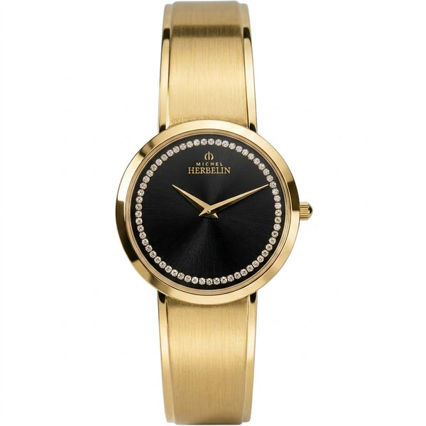 Michel Herbelin M-Band 17082/BP64 — 31mm Black Spinel Two-Tone