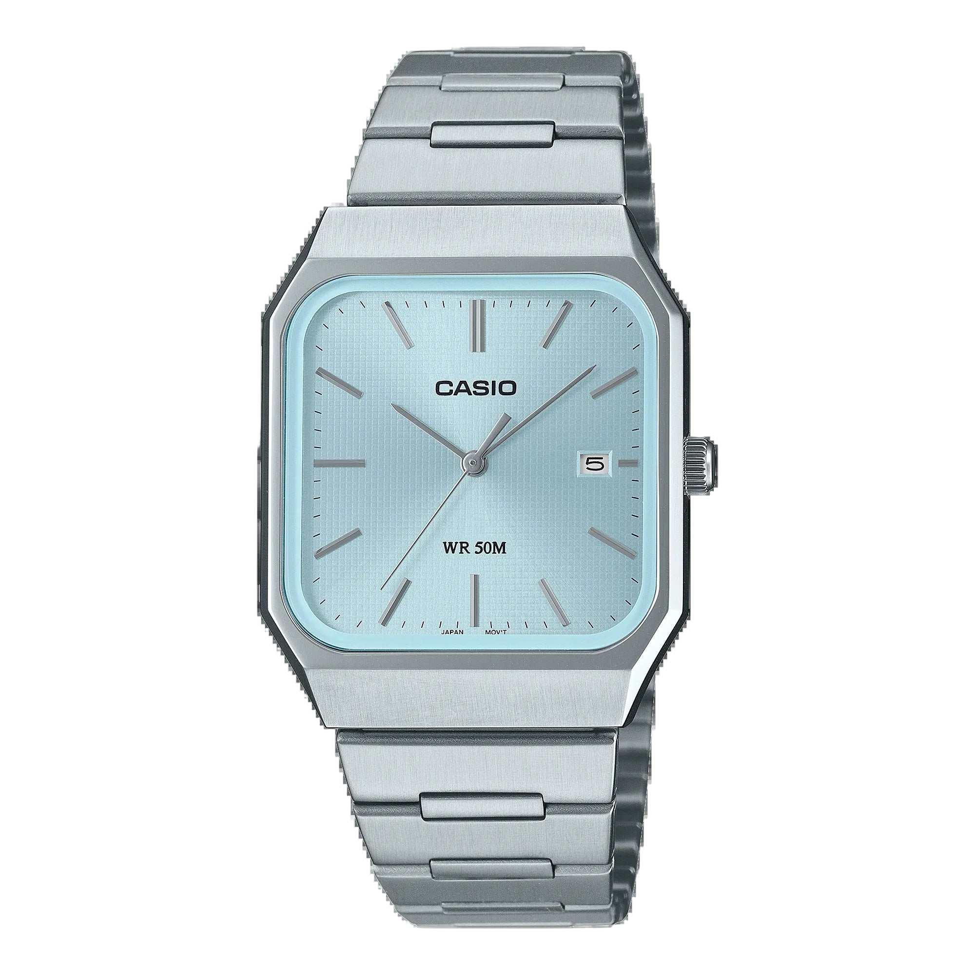 Casio MTP-B185D Quartz Blue Dial Stainless Steel Watch (MTP-B185D-2AV2DF)