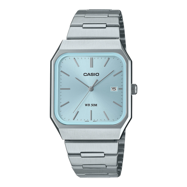 Casio MTP-B185D Quartz Analogue Blue Dial Stainless Steel Watch (MTP-B185D-2A2VDF)