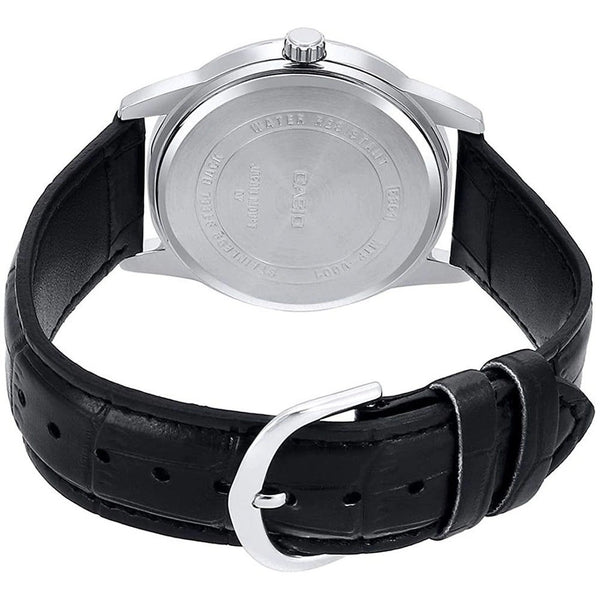 Casio  Black Leather Dial- MTP-V001L-1BUDF
