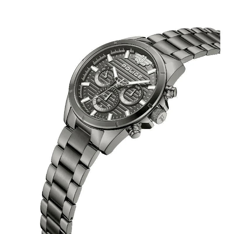 Police Malawi Quartz Chronograph Gunmetal Ion-Plated Stainless Steel Watch (PEWJK2227808)