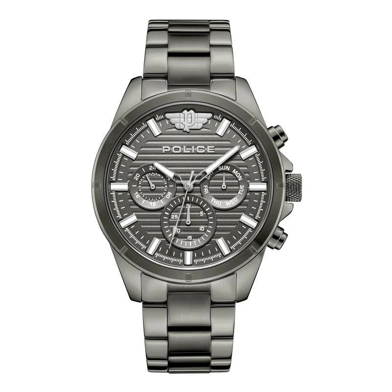 Police Malawi Quartz Chronograph Gunmetal Ion-Plated Stainless Steel Watch (PEWJK2227808)