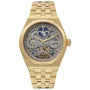Ingersoll The Broadway I12902 automatic skeleton watch with gold PVD case, moon phase complication and stainless steel bracelet
