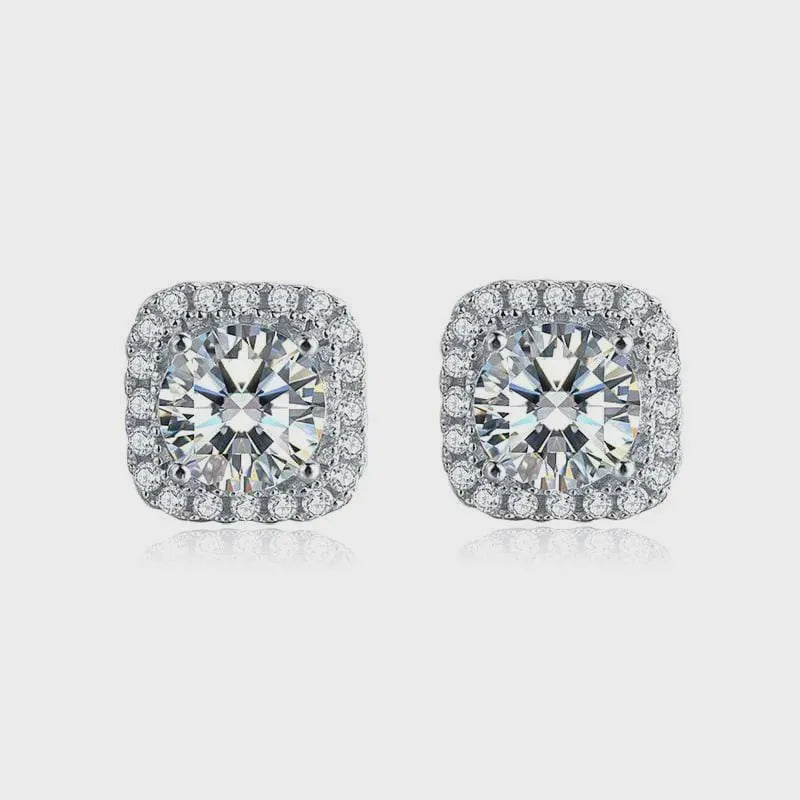 Silver Moissanite Earrings - ME8