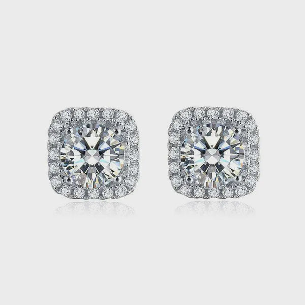 Silver Moissanite Earrings - ME8