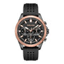 Police Motion watch with black honeycomb dial and rose gold-tone bezel