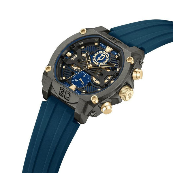 Police Norwood Automatic Blue Dial Chronograph Gunmetal PVD Steel Watch (PEWGQ0040001) - Cassim & Co South Africa