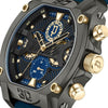 Police Norwood Automatic Blue Dial Chronograph Gunmetal PVD Steel Watch (PEWGQ0040001) - Cassim & Co South Africa