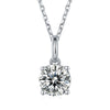 4 Claw Solitare Moissanite Necklace