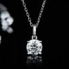 4 Claw Solitare Moissanite Necklace
